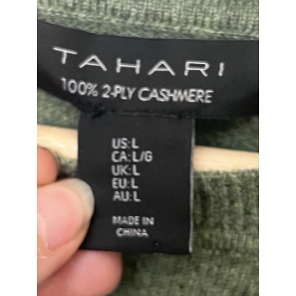 Lot 2 Tahari Sweater Womens L 100% 2 Ply Cashmere  Crewneck Pullover.   V - Picture 10 of 10